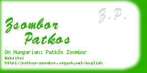 zsombor patkos business card